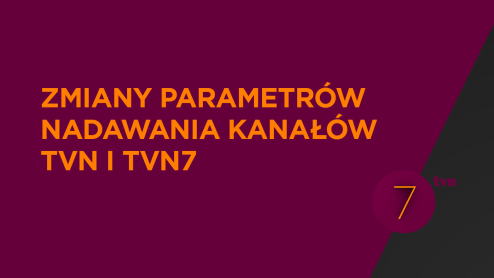 Zmiany parametrów nadawania kanałów TVN i TVN7